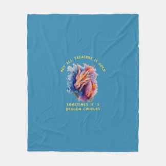 Couverture Polaire Tout le trésor n'est pas Gold Dragon Cuddles Blank