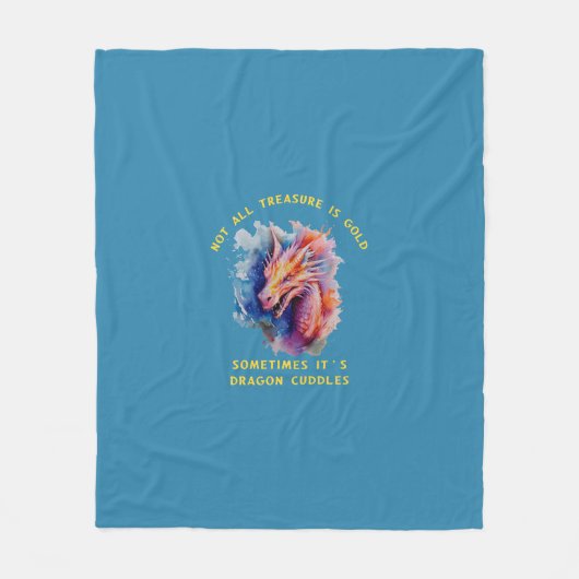 Couverture Polaire Tout le trésor n'est pas Gold Dragon Cuddles Blank (Devant)