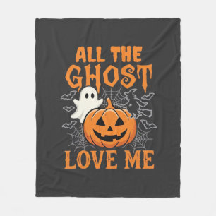 Couverture Polaire Tout les fantômes m'aiment Halloween Design_1