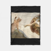 Couverture Polaire Tout puissant Slap Drôle Chat Dieu Création De Mèm (Devant)