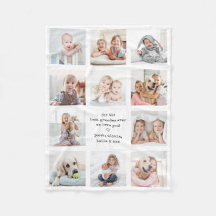 Couverture Polaire Tout Texte 11 Collage Photo Cadeau Moderne Minimal