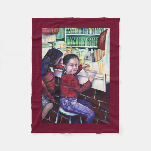 Couverture Polaire Toutes les bonnes filles ont de la glace (Devant)