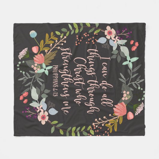 Couverture Polaire Toutes les choses à travers Christ Philippiens Bib (Devant (Horizontal))
