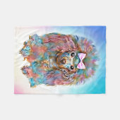 Couverture Polaire Toy Poodle - huiles pastel (Devant (Horizontal))