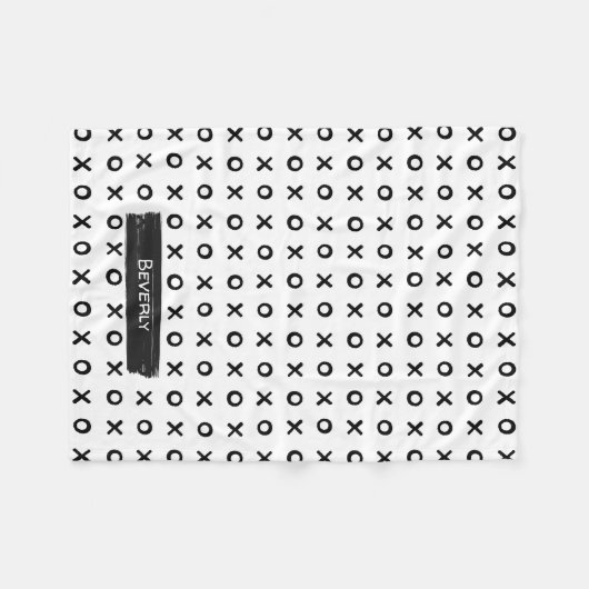 Couverture Polaire Trace de brosse XOXO (Devant (Horizontal))