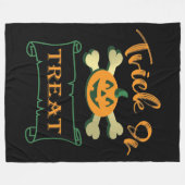 Couverture Polaire Tracer ou traiter les os croisés citrouille Hallow (Devant (Horizontal))