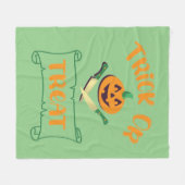 Couverture Polaire Tracer ou traiter les os croisés Halloween visage  (Devant (Horizontal))