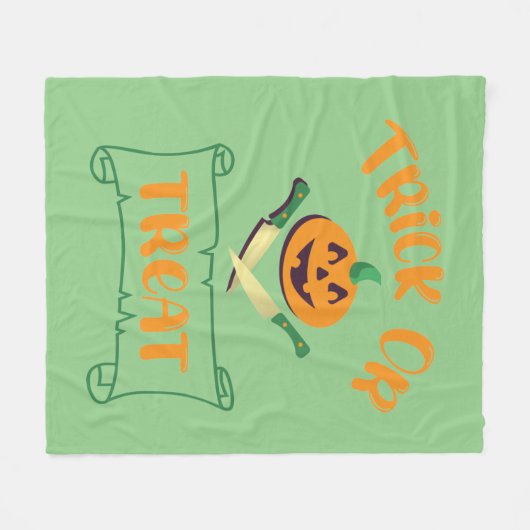 Couverture Polaire Tracer ou traiter les os croisés Halloween visage  (Devant (Horizontal))