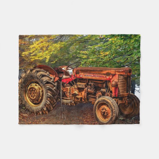 Couverture Polaire Traceur de la ferme rouge (Devant (Horizontal))