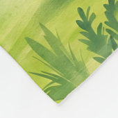 Couverture Polaire Tracteur d'aquarelle verte personnalisé (Coin)