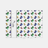 Couverture Polaire Tracteurs blancs nommés personnalisés (Devant (Horizontal))