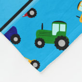 Couverture Polaire Tracteurs nommés personnalisés de bleu de ciel (Coin)