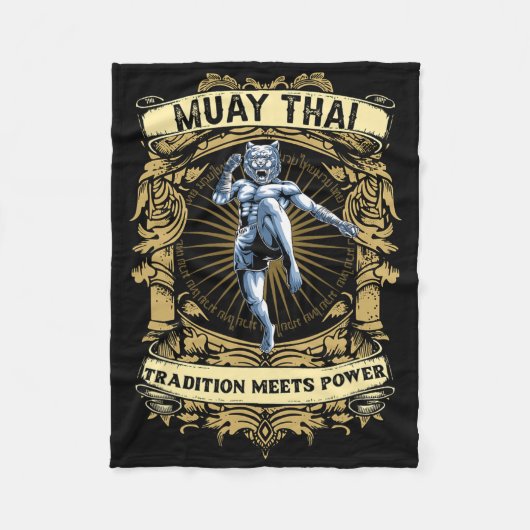 Couverture Polaire Tradition Meets Power - Kickboxing And Muay Thai F (Devant)