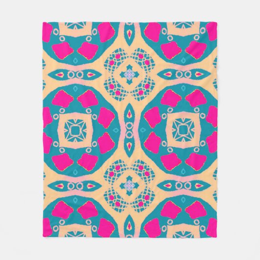 Couverture Polaire Traditional drawing. Repeat Peruvian Patchwork. Ti (Devant)