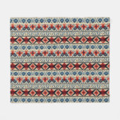 Couverture Polaire Traditional Folk Embroidery Stripe Pattern (Devant (Horizontal))