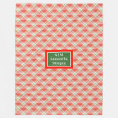 Couverture Polaire Traditional Plaid Blanket Custom Monogram Gift (Devant)