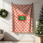 Couverture Polaire Traditional Plaid Blanket Custom Monogram Gift