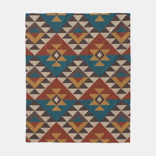 Couverture Polaire Traditional Tribal Aztec seamless pattern on the w (Devant)
