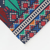 Couverture Polaire Traditionnel Palestine Broderie tatreez coloré (Coin)