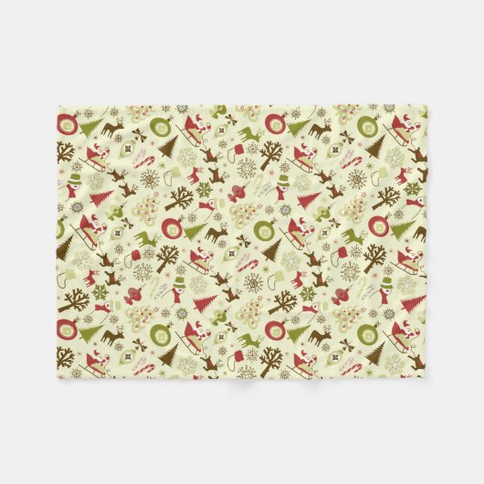 Couverture Polaire Traditions de Noël (Devant (Horizontal))