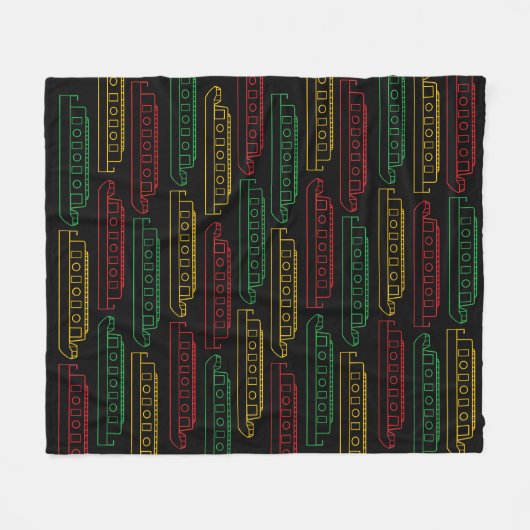 Couverture Polaire Traffic Lights Barges Canal Boats Pattern (Devant (Horizontal))