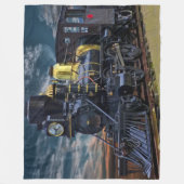 Couverture Polaire Train à vapeur noir Locomotive Railroad (Devant)