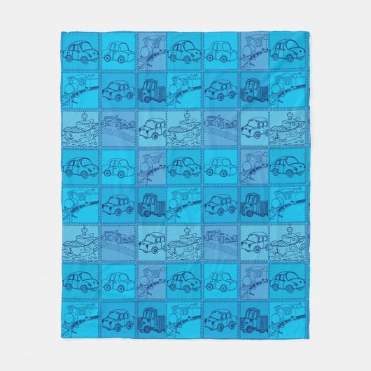 Couverture Polaire train et voiture (Devant)