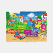 Couverture Polaire train et voiture (Devant (Horizontal))