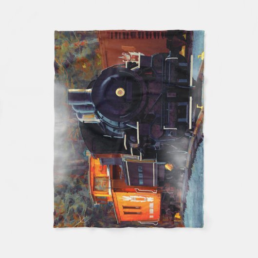 Couverture Polaire Train ferroviaire - Train à vapeur (Devant)