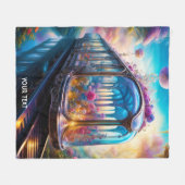 Couverture Polaire Train Imaginaire Verre Vivid (Devant (Horizontal))