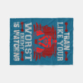 Couverture Polaire Train Like Your Worst Enemy Is Watching Fitness Mo (Devant (Horizontal))