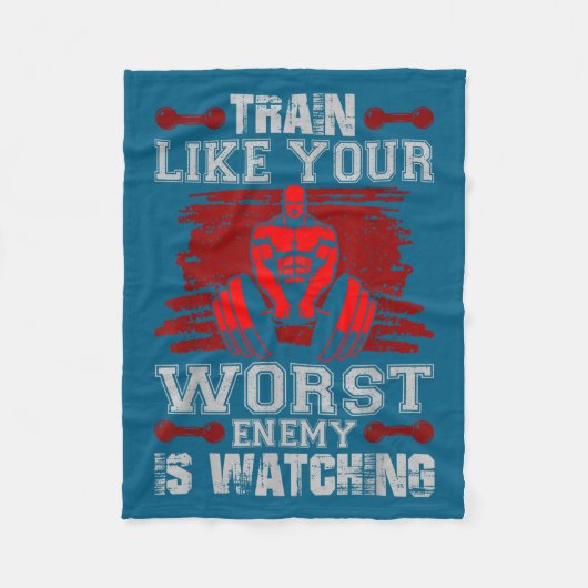 Couverture Polaire Train Like Your Worst Enemy Is Watching Fitness Mo (Devant)