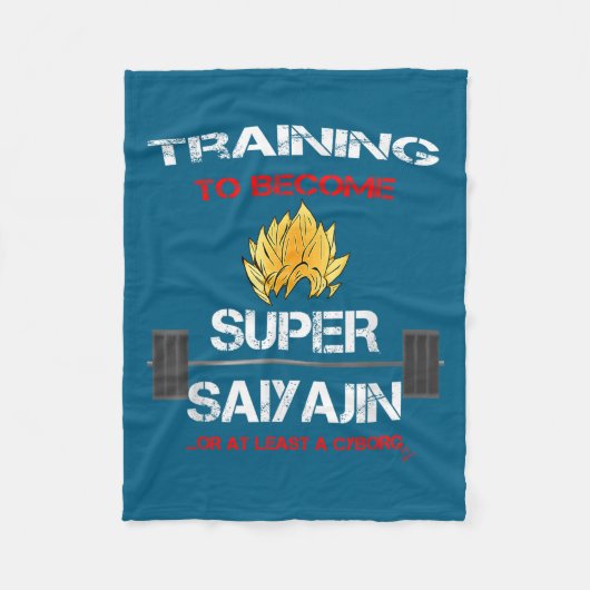 Couverture Polaire Training To Become A Super Saiyajin - Fun Fitness  (Devant)