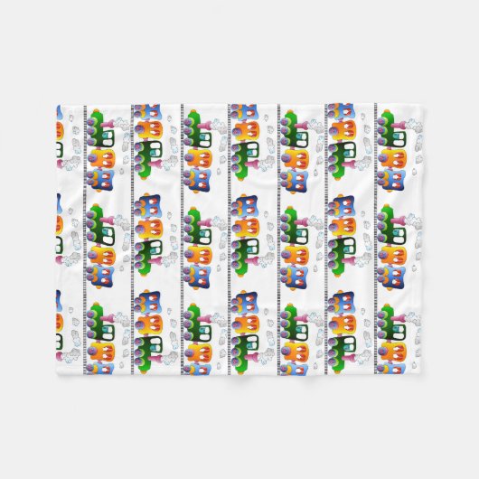 Couverture Polaire Trains (Devant (Horizontal))