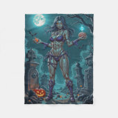 Couverture Polaire Traite d'Halloween ou ami Zombie w Cerveau (Devant)
