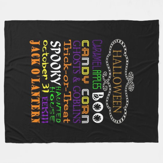 Couverture Polaire Traitements Et Craintes D'Halloween (Devant (Horizontal))