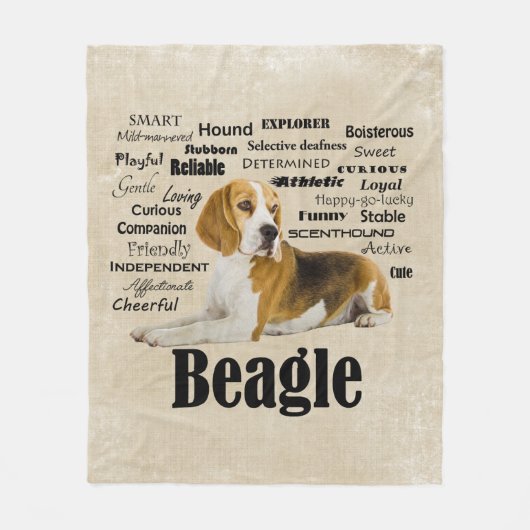 Couverture Polaire Traits beagles (Devant)