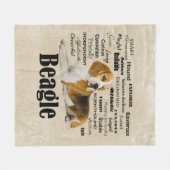 Couverture Polaire Traits beagles (Devant (Horizontal))