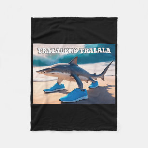 Couverture Polaire Tralalero Tralala Funny Shark Meme