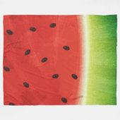 Couverture Polaire Tranche géante de pastèque à l'aquarelle mignonne (Devant (Horizontal))