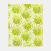 Couverture Polaire Tranches de chaux sur Jaune clair (Devant)