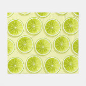 Couverture Polaire Tranches de chaux sur Jaune clair (Devant (Horizontal))