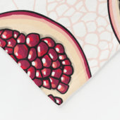 Couverture Polaire Tranches de grenade sur blanc (Coin)