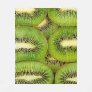 Couverture Polaire Tranches de kiwi frais et mûrs en brun de rôti, c