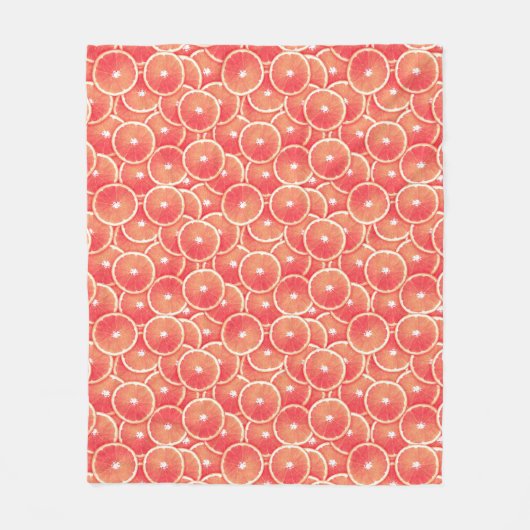 Couverture Polaire Tranches de pamplemousse rose (Devant)