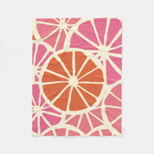 Couverture Polaire Tranches de pamplemousse sans soudure motif, agrum (Devant)