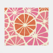 Couverture Polaire Tranches de pamplemousse sans soudure motif, agrum (Devant (Horizontal))