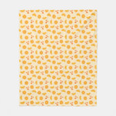 Couverture Polaire Tranches et coeurs orange (Devant)