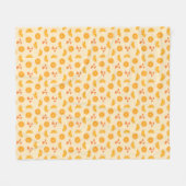 Couverture Polaire Tranches et coeurs orange (Devant (Horizontal))