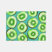 Couverture Polaire Tranches Kiwi sur turquoise (Devant (Horizontal))